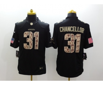 nike nfl jerseys seattle seahawks #31 chancellor Black[salute to service limited]