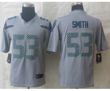 nike nfl jerseys seattle seahawks #53 smith grey[nike limited]