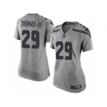 Women Nike Seahawks #29 Earl Thomas III Gray Stitched NFL Limited Gridiron Gray Jersey