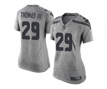 Women Nike Seahawks #29 Earl Thomas III Gray Stitched NFL Limited Gridiron Gray Jersey