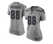 Women Nike Seahawks #88 Jimmy Graham Gray Stitched NFL Limited Gridiron Gray Jersey