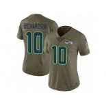 Women Nike Seattle Seahawks #10 Paul Richardson Limited Olive 2017 Salute to Service NFL Jersey