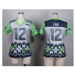 Women Nike Seattle Seahawks #12 fan jerseys[Style Noble Fashion]