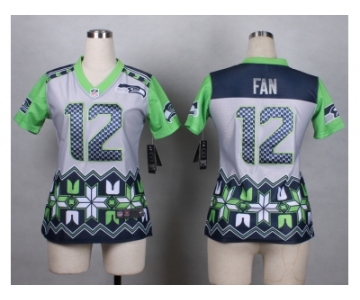 Women Nike Seattle Seahawks #12 fan jerseys[Style Noble Fashion]