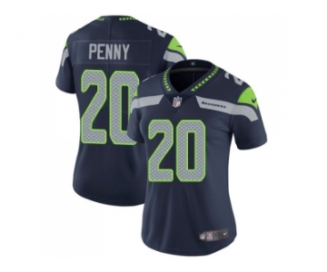 Women Nike Seattle Seahawks #20 Rashaad Penny Steel Blue Team Color Stitched NFL Vapor Untouchable Limited Jersey