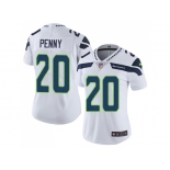 Women Nike Seattle Seahawks #20 Rashaad Penny White Stitched NFL Vapor Untouchable Limited Jersey