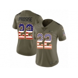 Women Nike Seattle Seahawks #22 C. J. Prosise Limited Olive USA Flag 2017 Salute to Service NFL Jersey