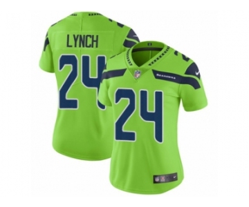 Women Nike Seattle Seahawks #24 Marshawn Lynch Vapor Untouchable Limited Green NFL Jersey