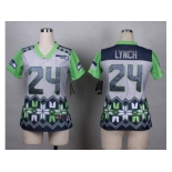 Women Nike Seattle Seahawks #24 marshawn lynch jerseys[Style Noble Fashion]