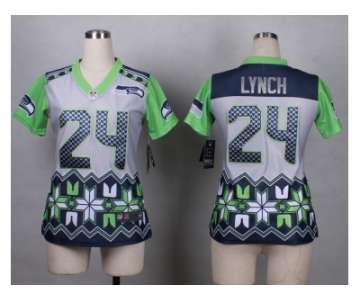 Women Nike Seattle Seahawks #24 marshawn lynch jerseys[Style Noble Fashion]