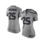 Women Nike Seattle Seahawks #25 Richard Sherman Gray Stitched Gridiron