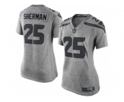 Women Nike Seattle Seahawks #25 Richard Sherman Gray Stitched Gridiron