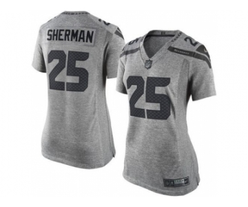 Women Nike Seattle Seahawks #25 Richard Sherman Gray Stitched Gridiron