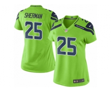 Women Nike Seattle Seahawks #25 Richard Sherman Limited Green Rush NFL Jerseys