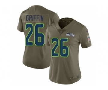 Women Nike Seattle Seahawks #26 Shaquill Griffin Limited Olive 2017 Salute to Service NFL Jersey