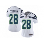 Women Nike Seattle Seahawks #28 Justin Coleman White Vapor Untouchable Limited Player NFL Jersey