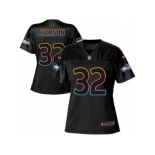 Women Nike Seattle Seahawks #32 Chris Carson Game Black Fashion NFL Jersey