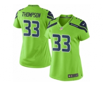 Women Nike Seattle Seahawks #33 Tedric Thompson Limited Green Rush NFL Jerseys