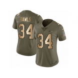 Women Nike Seattle Seahawks #34 Thomas Rawls Limited Olive Gold 2017 Salute to Service NFL Jersey