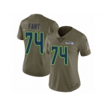 Women Nike Seattle Seahawks #74 George Fant Limited Olive 2017 Salute to Service NFL Jersey