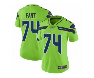 Women Nike Seattle Seahawks #74 George Fant Vapor Untouchable Limited Green NFL Jersey