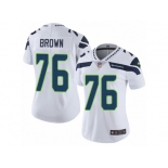 Women Nike Seattle Seahawks #76 Duane Brown White Vapor Untouchable Limited Player NFL Jersey