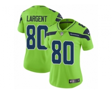 Women Nike Seattle Seahawks #80 Steve Largent Vapor Untouchable Limited Green NFL Jersey