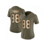 Women Nike Seattle Seahawks #88 Jimmy Graham Limited Olive Gold 2017 Salute to Service NFL Jersey