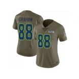 Women Nike Seattle Seahawks #88 Jimmy Graham Olive Stitched NFL Limited 2017 Salute to Service Jersey