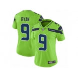 Women Nike Seattle Seahawks #9 Jon Ryan Vapor Untouchable Limited Green NFL Jersey