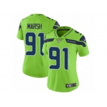 Women Nike Seattle Seahawks #91 Cassius Marsh Vapor Untouchable Limited Green NFL Jersey