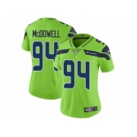 Women Nike Seattle Seahawks #94 Malik McDowell Vapor Untouchable Limited Green NFL Jersey