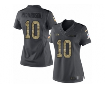 Women's Nike Seattle Seahawks #10 Paul Richardson Limited Black 2016 Salute to Service NFL Jersey