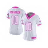 Women's Nike Seattle Seahawks #10 Paul Richardson Limited White-Pink Rush Fashion NFL Jersey