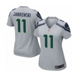 Women's Nike Seattle Seahawks #11 Sebastian Janikowski Game Grey Alternate NFL Jersey