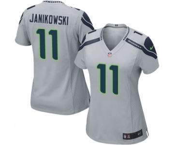 Women's Nike Seattle Seahawks #11 Sebastian Janikowski Game Grey Alternate NFL Jersey