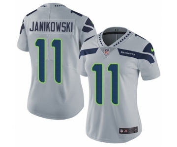 Women's Nike Seattle Seahawks #11 Sebastian Janikowski Grey Alternate Vapor Untouchable Limited Player NFL Jersey