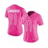 Women's Nike Seattle Seahawks #11 Sebastian Janikowski Limited Pink Rush Fashion NFL Jersey