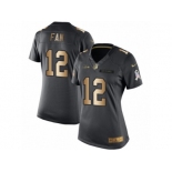 Women's Nike Seattle Seahawks 12th Fan Limited Black Gold Salute to Service NFL Jersey