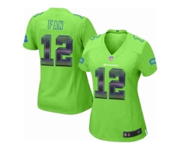 Women's Nike Seattle Seahawks 12th Fan Limited Green Strobe NFL Jersey