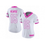 Women's Nike Seattle Seahawks #15 Jermaine Kearse Limited White-Pink Rush Fashion NFL Jersey