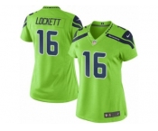 Women's Nike Seattle Seahawks #16 Tyler Lockett Green Stitched NFL Limited Rush Jersey