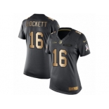 Women's Nike Seattle Seahawks #16 Tyler Lockett Limited Black Gold Salute to Service NFL Jersey