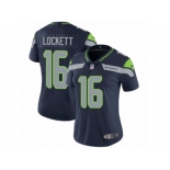 Women's Nike Seattle Seahawks #16 Tyler Lockett Vapor Untouchable Limited Steel Blue Team Color NFL Jersey