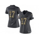 Women's Nike Seattle Seahawks #17 Braylon Edwards Limited Black 2016 Salute to Service NFL Jersey