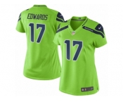 Women's Nike Seattle Seahawks #17 Braylon Edwards Limited Green Rush NFL Jersey