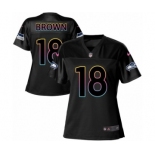 Women's Nike Seattle Seahawks #18 Jaron Brown Game Black Fashion NFL Jersey