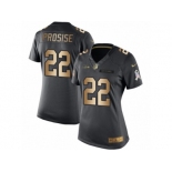 Women's Nike Seattle Seahawks #22 C. J. Prosise Limited Black Gold Salute to Service NFL Jersey