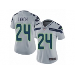 Women's Nike Seattle Seahawks #24 Marshawn Lynch Vapor Untouchable Limited Grey Alternate NFL Jersey