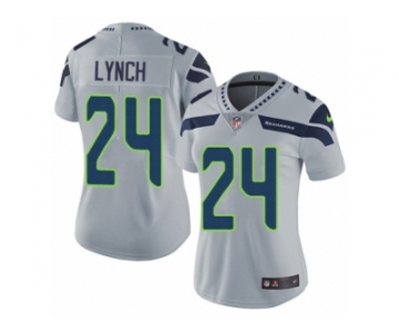 Women's Nike Seattle Seahawks #24 Marshawn Lynch Vapor Untouchable Limited Grey Alternate NFL Jersey